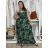 Šaty dlhé letné na ramienka dámske LOLA (S/M/L ONE SIZE) TALIANSKA MÓDA IMPEM2455618/DUR S/M/L zelená