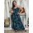 Šaty dlhé letné na ramienka dámske LOLA (S/M/L ONE SIZE) TALIANSKA MÓDA IMPEM2455618/DUR S/M/L zelená