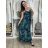 Šaty dlhé letné na ramienka dámske LOLA (S/M/L ONE SIZE) TALIANSKA MÓDA IMPEM2455618/DUR S/M/L zelená