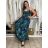 Šaty dlhé letné na ramienka dámske LOLA (S/M/L ONE SIZE) TALIANSKA MÓDA IMPEM2455618/DUR S/M/L zelená