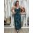 Šaty dlhé letné na ramienka dámske LOLA (S/M/L ONE SIZE) TALIANSKA MÓDA IMPEM2455618/DUR S/M/L zelená