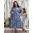 Šaty dlhé letný dlhý rukáv dámske DAINA (S/M/L ONE SIZE) TALIANSKA MÓDA IMPEM24G3205-14/DU S/M/L modrá