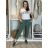 Kalhoty strečové dlouhé dámské (S/M/L ONE SIZE) ITALSKá MODA IM4240137/DUR tm. fuchsiová S/M/L
