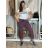 Kalhoty strečové dlouhé dámské (S/M/L ONE SIZE) ITALSKá MODA IM4240137/DUR tm. fuchsiová S/M/L