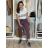 Kalhoty strečové dlouhé dámské (S/M/L ONE SIZE) ITALSKá MODA IM4240137/DUR tm. fuchsiová S/M/L