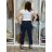 Kalhoty strečové dlouhé dámské (S/M/L ONE SIZE) ITALSKá MODA IM4240137/DUR tm. fuchsiová S/M/L