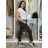 Kalhoty strečové dlouhé dámské (S/M/L ONE SIZE) ITALSKá MODA IM4240137/DUR tm. fuchsiová S/M/L