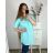 Tunika prodloužená 3/4 rukáv dámská nadrozměr (2XL/3XL/4XL ONE SIZE) ITALSKá MóDA IM324SUMER/DUR modrá petrolejová 2XL/3XL