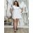 Košilové šaty 3/4 rukáv dámská  (S/M/L ONE SIZE) ITALSKá MODA IMSM251135/DU S/M/L bílá