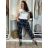 Kalhoty strečové dlouhé dámské (S/M/L ONE SIZE) ITALSKá MODA IM424274/DR S/M/L Černá
