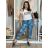 Kalhoty strečové dlouhé dámské (S/M/L ONE SIZE) ITALSKá MODA IM424274/DR S/M/L Černá