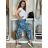 Kalhoty strečové dlouhé dámské (S/M/L ONE SIZE) ITALSKá MODA IM424274/DR S/M/L Černá