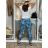 Kalhoty strečové dlouhé dámské (S/M/L ONE SIZE) ITALSKá MODA IM424274/DR S/M/L Černá