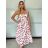 Šaty letní citronky lemon, leopardí a květované na ramínka dámské (XS/S/M ONE SIZE) ITALSKÁ MÓDA IMWCN251858