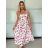 Šaty letní citronky lemon, leopardí a květované na ramínka dámské (XS/S/M ONE SIZE) ITALSKÁ MÓDA IMWCN251858