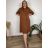 Cardigan dlouhý bavlněný 3/4 dlouhý rukáv dámský nadrozměr (52/54/56 ONE SIZE) ITALSKÁ MÓDA IM425550/DUR 52/54/56 vínová