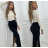 Sukně dlouhá dámská (XS/S/M ONE SIZE) ITALSKÁ MÓDA IMM25M34549/DR Černá XS/S/M