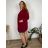 Cardigan bavlněný s kapsami dlouhý rukáv dámský nadrozměr (48/50/52 ONE SIZE) ITALSKÁ MÓDA IM425549/DUR 48/50/52 vínová