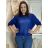 Svetr tenký dlouhý rukáv dámský (S/M ONE SIZE) ITALSKÁ MÓDA IMM23NM1236/DUR kr. modrá S/M/L