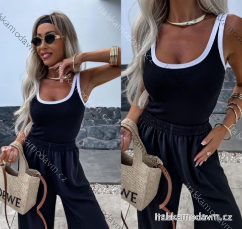 Tilko letní na ramínka dámské (XS/S/M ONE SIZE) ITALSKÁ MÓDA IMM24M20215/DUR Černá XS/S/M