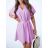 Šaty krátké elegantní letní krátký rukáv dámské (S/M/L ONE SIZE) ITALSKÁ MÓDA IMD25122/DR Černá S/M/L