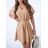 Šaty krátké elegantní letní krátký rukáv dámské (S/M/L ONE SIZE) ITALSKÁ MÓDA IMD25122/DR Černá S/M/L