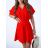 Šaty krátké elegantní letní krátký rukáv dámské (S/M/L ONE SIZE) ITALSKÁ MÓDA IMD25122/DR Černá S/M/L