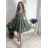 Šaty letní mušelín na ramínka dámské ELIANA (S/M/L ONE SIZE) ITALSKÁ MÓDA IMWGS251169/DUR khaki S/M/L