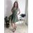 Šaty letní mušelín na ramínka dámské ELIANA (S/M/L ONE SIZE) ITALSKÁ MÓDA IMWGS251169/DUR khaki S/M/L