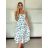 Šaty letní na ramínka dámské (XS/S/M ONE SIZE) ITALSKÁ MÓDA IMWCN251858/DU -   červená -   S/M