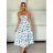 Šaty letní na ramínka dámské (XS/S/M ONE SIZE) ITALSKÁ MÓDA IMWCN251858/DU -   červená -   S/M