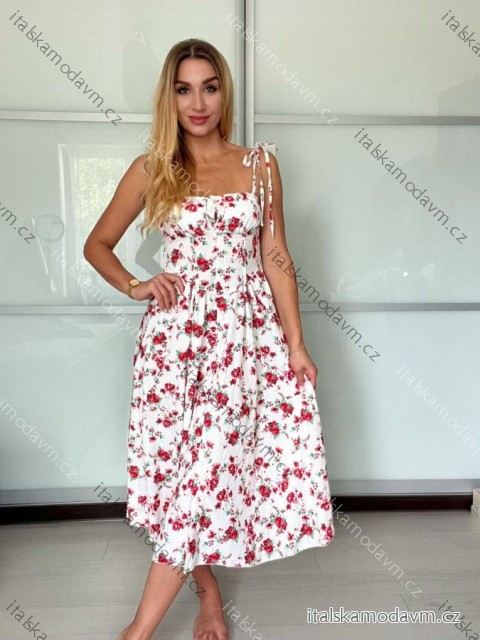 Šaty letní na ramínka dámské (XS/S/M ONE SIZE) ITALSKÁ MÓDA IMWCN251858/DU