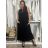 Šaty dlouhé letní bez rukávu dámské (S/M/L ONE SIZE) ITALSKÁ MÓDA IMM25M12669/DU S/M/L Černá