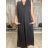 Šaty dlouhé letní bez rukávu dámské (S/M/L ONE SIZE) ITALSKÁ MÓDA IMM25M12669/DU S/M/L Černá