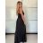 Šaty dlouhé společenské saténové na ramínka dámské ALESSIA (XS/S/M ONE SIZE) ITALSKá MODA IMSP255888/DU -   modrá královská -   S/M