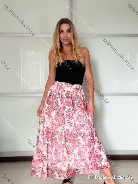 Sukně dlouhá šifonová dámská (XS/S/M ONE SIZE) ITALSKÁ MÓDA IMWCH251325/DU -   růžová -   S/M