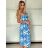 Šaty dlouhé letní na ramínka dámské (XS/S/M ONE SIZE) ITALSKÁ MÓDA IMWGS251316/DU -   modrá -   S/M
