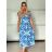 Šaty dlouhé letní na ramínka dámské (XS/S/M ONE SIZE) ITALSKÁ MÓDA IMWGS251316/DU -   modrá -   S/M