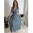 Šaty dlouhé elegantní icecool bez rukávu dámské (M/L, XL/XXL) ITALSKÁ MODA IMB229927 <p>modrá</p> XL/2XL