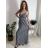 Šaty dlouhé letní na ramínka dámské nadrozměr BELLA (M/L - XL/XXL ONE SIZE) IMWGD25V084/DUR zelená M/L