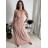 Šaty dlouhé letní na ramínka dámské nadrozměr BELLA (M/L - XL/XXL ONE SIZE) IMWGD25V084/DUR zelená M/L