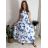 Šaty dlouhé letní elegantní bez rukávu dámské (S/M/L ONE SIZE) ITALSKÁ MÓDA IMPBB24P9741
