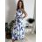 Šaty dlouhé letní elegantní bez rukávu dámské (S/M/L ONE SIZE) ITALSKÁ MÓDA IMPBB24P9741
