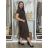 Šaty dlouhé letní oversize krátký rukáv dámské (S/M/L ONE SIZE) ITALSKÁ MÓDA IMWAD251395/DU S/M/L hnědá