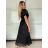 Šaty dlouhé elegantní letní krátký rukáv dámské SIREINA (S/M/L ONE SIZE) ITALSKÁ MÓDA IMPOC256565/DUR S/M/L béžová