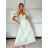 Šaty dlouhé elegantní letní krátký rukáv dámské SIREINA (S/M/L ONE SIZE) ITALSKÁ MÓDA IMPOC256565/DUR S/M/L béžová