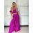 Súprava elegantný top krátky rukáv a nohavice dlhé dámske VERONA (S/M/L ONE SIZE) TALIANSKA MÓDA IMPOC2510102 S/M/L svetlo mintová