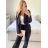 Sako zkrácené dlouhý rukáv dámské (S/M ONE SIZE) ITALSKÁ MÓDA IMPDY25MDUE991858/DR Černá S/M/L