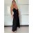 Šaty dlouhé elegantní letní na ramínka dámské DIXIE (S/M/L ONE SIZE) ITALSKÁ MÓDA IMWHD252130/DUR S/M/L červená