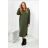 Šaty mikinové teplé oversize volnočasové s kapucí dlouhý rukáv dámské nadrozměr (2XL/3XL ONE SIZE) ITALSKÁ MÓDA IMD23789